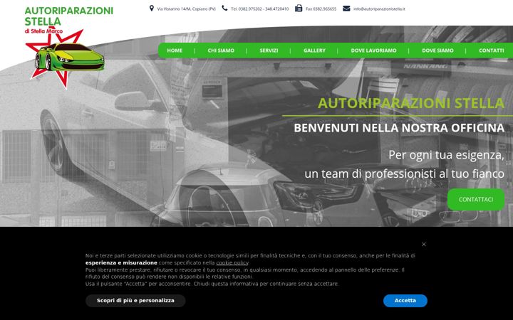 Screenshot of autoriparazionistella.it
