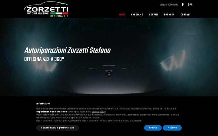 Screenshot of autoriparazionizorzetti.it