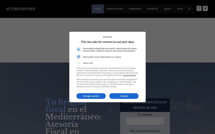 Screenshot of autorizadored.es