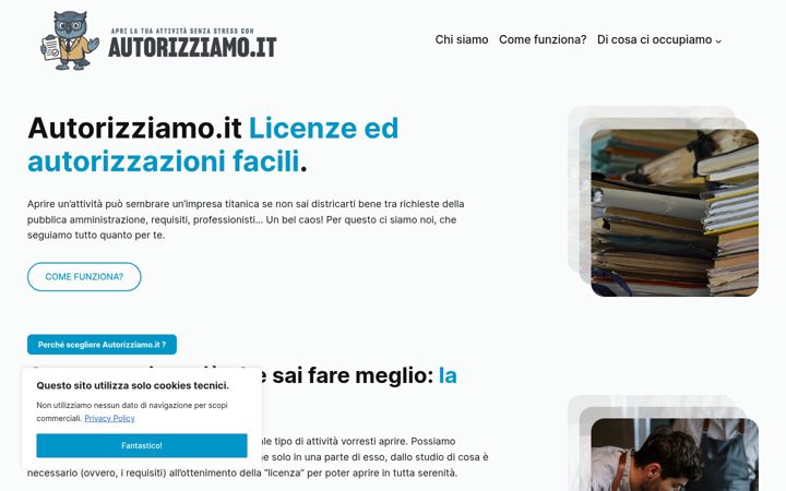 Screenshot of autorizziamo.it
