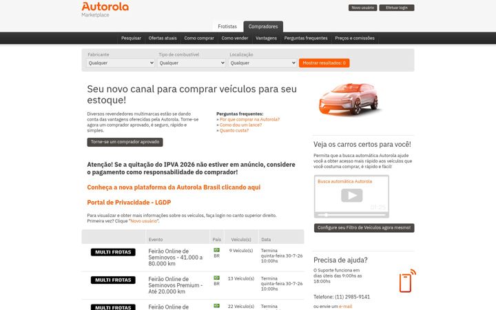 Screenshot of autorola.com.br