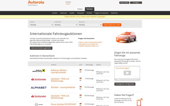 Screenshot of autorola.de