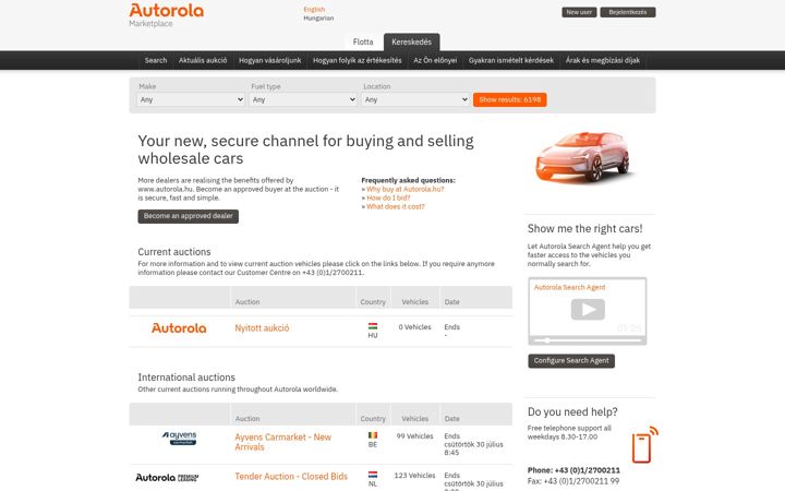 Screenshot of autorola.hu