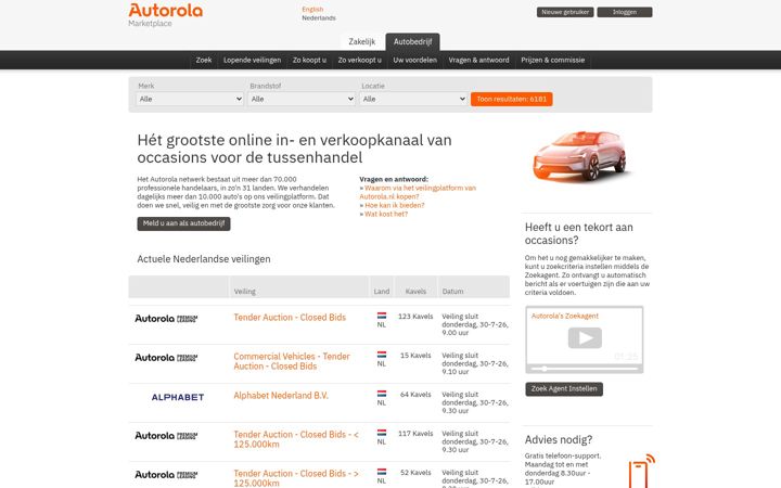Screenshot of autorola.nl