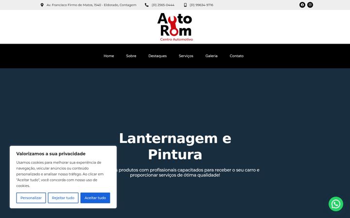 Screenshot of autorom.com.br