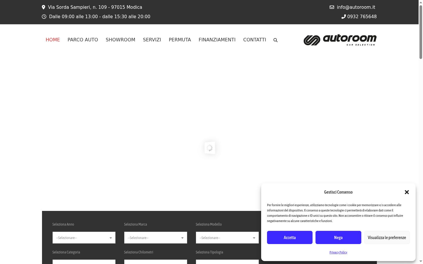 Captura de ecrã do banner de consentimento apresentado antes de qualquer interação