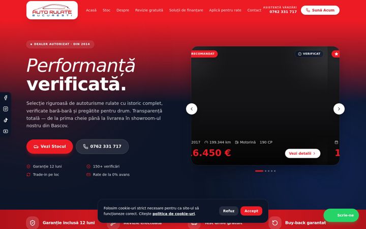Screenshot of autorulatebucuresti.ro