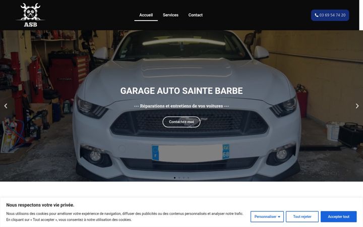 Screenshot of autosaintebarbe.fr