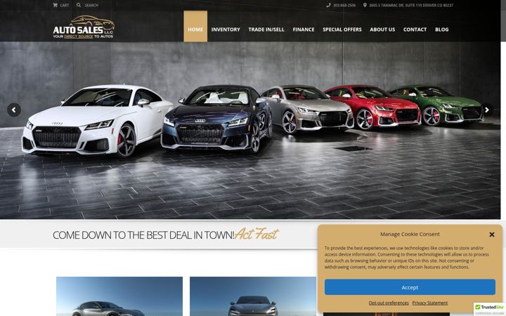 Capture d'écran de autosalesllc.com