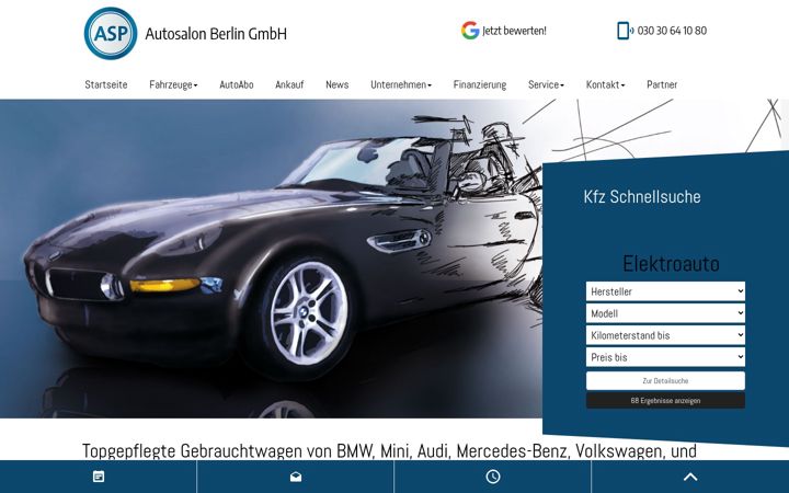 Screenshot of autosalon-berlin.de