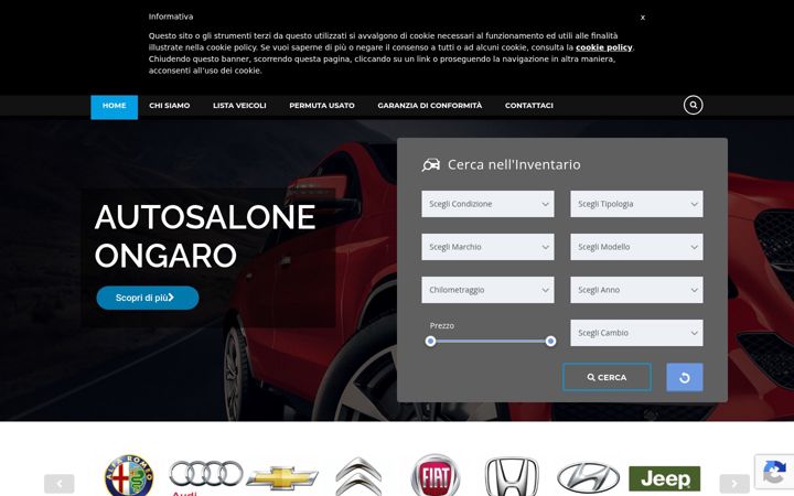 Екранна снимка на autosaloneongaro.com