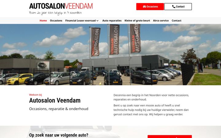Екранна снимка на autosalonveendam.nl