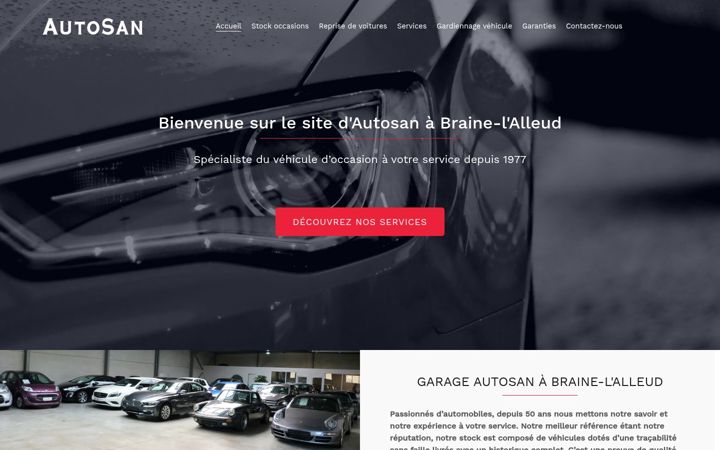 Екранна снимка на autosan.be