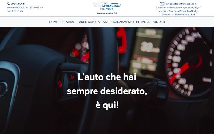 Ekrano kopija autosanfrancesco.com