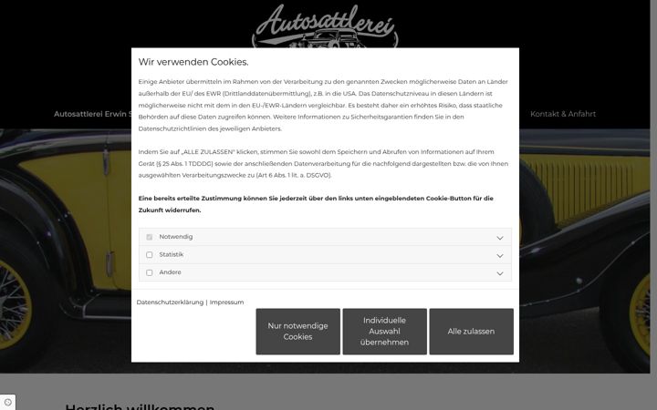 Screenshot of autosattlerei-schuchhardt.de