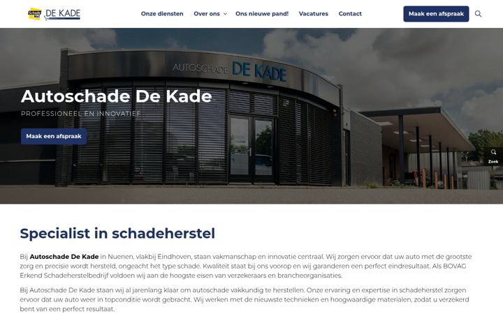 Ekrano kopija autoschadedekade.nl
