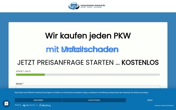 Screenshot of autoschaden-ankauf.de