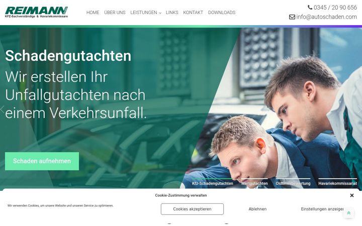 Kuvakaappaus sivustosta autoschaden.com