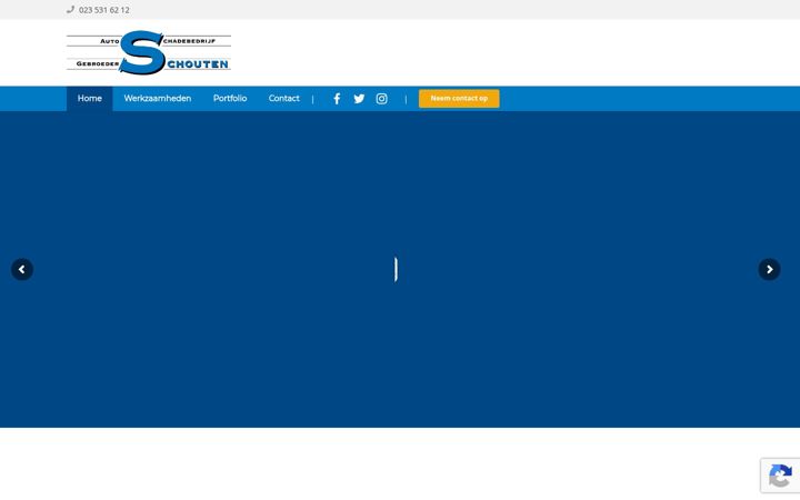 Screenshot of autoschadeschouten.nl
