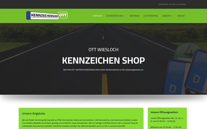 Snimka zaslona za autoschilder-ott.de