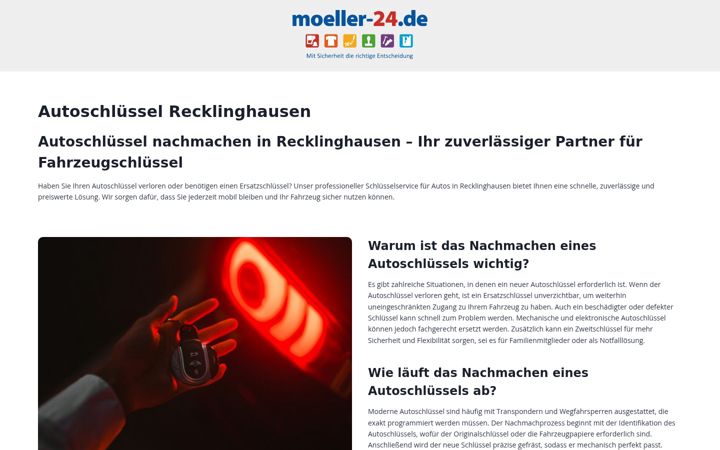 Screenshot of autoschluessel-recklinghausen.de