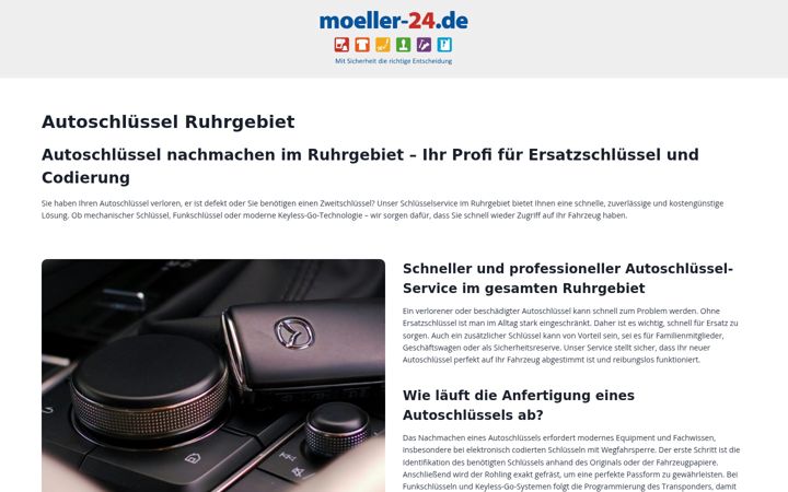 Screenshot of autoschluessel-ruhrgebiet.de