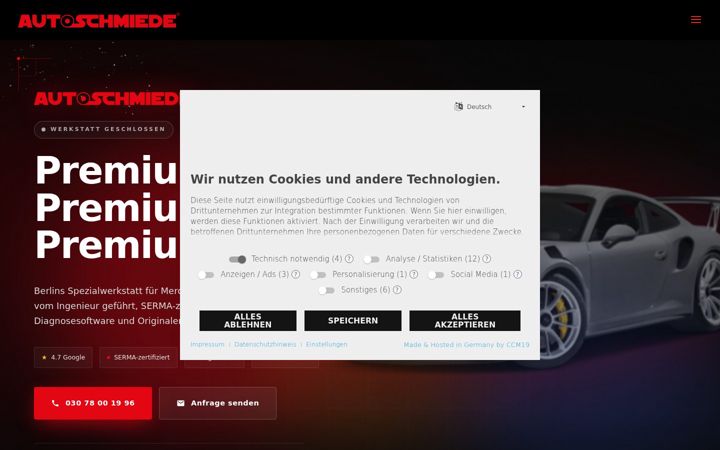Snimka zaslona za autoschmiede.de