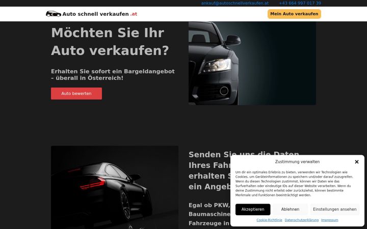 Snimka zaslona za autoschnellverkaufen.at