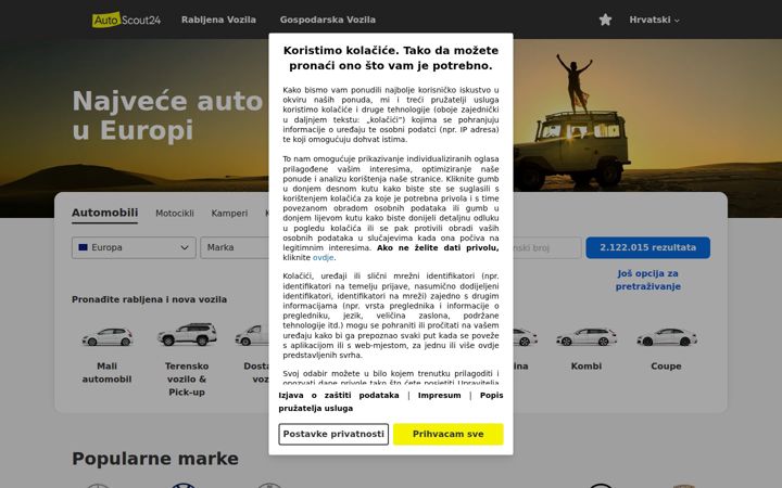 Screenshot of autoscout24.hr
