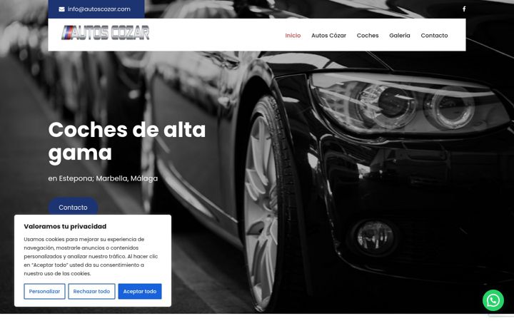 Captură de ecran a autoscozar.es