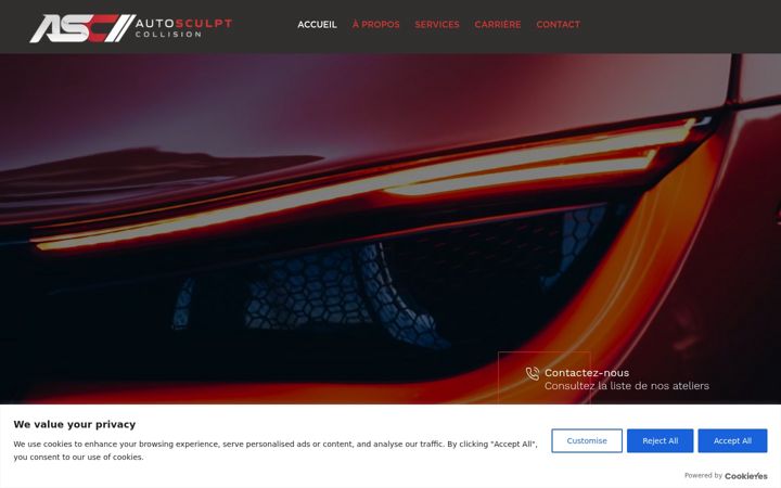 Captură de ecran a autosculpt.ca