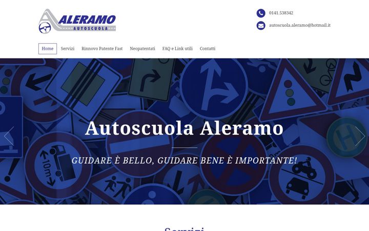 Screenshot di autoscuola-aleramo.it