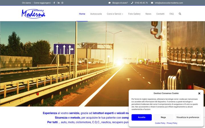 Captură de ecran a autoscuola-moderna.com