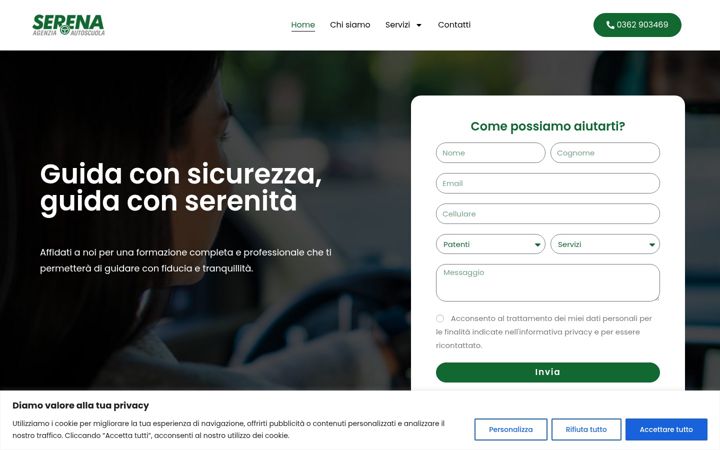 Captură de ecran a autoscuola-serena.it