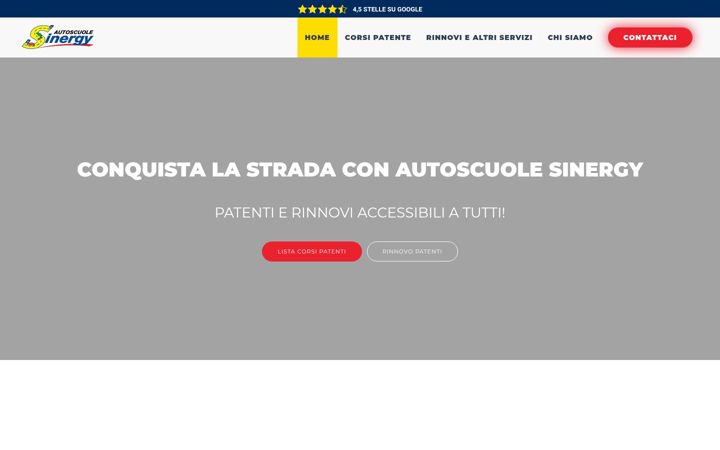 Captură de ecran a autoscuola-sinergy.com