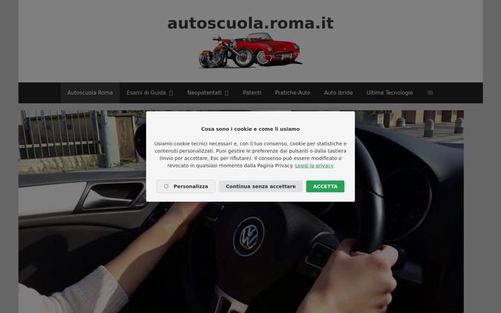 Captură de ecran a autoscuola.roma.it
