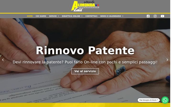Screenshot of autoscuolaalimonda.com