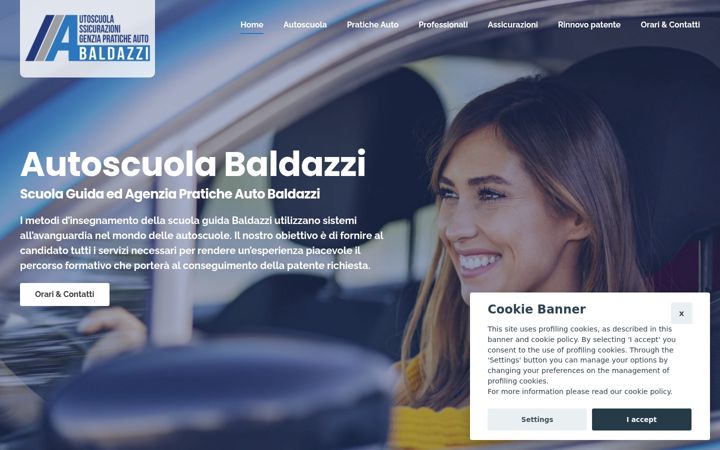 Screenshot of autoscuolabaldazzi.it