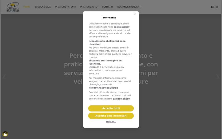 Screenshot of autoscuolabartalesi.com