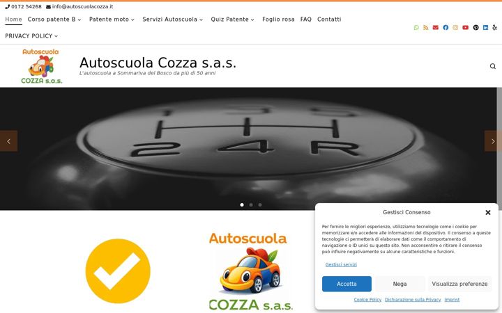 Screenshot of autoscuolacozza.it