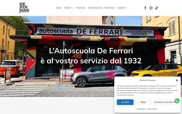 Ekrano kopija autoscuoladeferrari.it