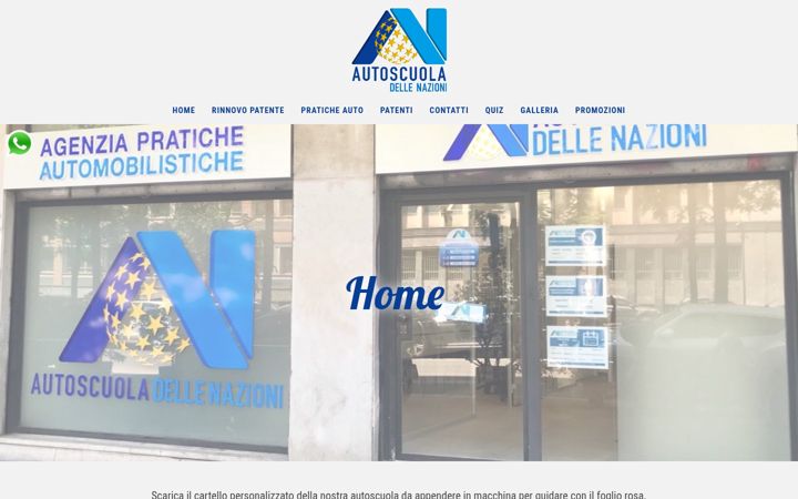 Screenshot of autoscuoladellenazioni.it