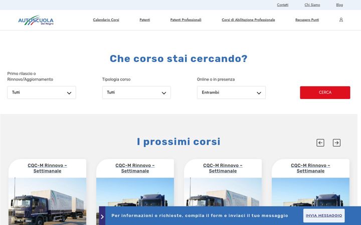 Screenshot of autoscuoladelnegro.it