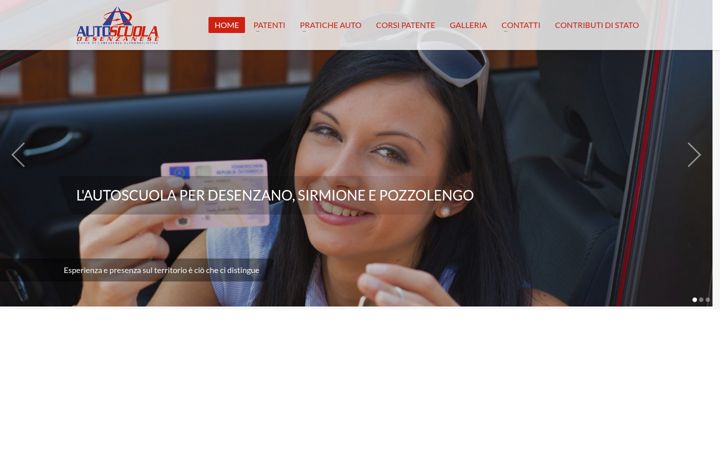 Ekrano kopija autoscuoladesenzanese.it