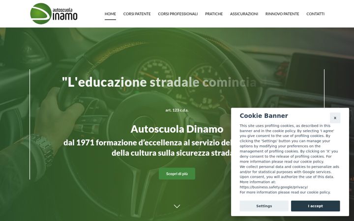 Screenshot of autoscuoladinamo.it