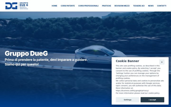 Screenshot of autoscuoladueg.it