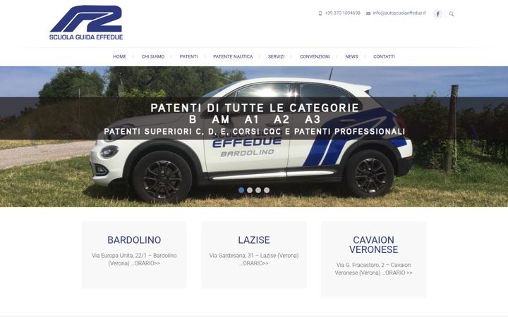 Screenshot of autoscuolaeffedue.it