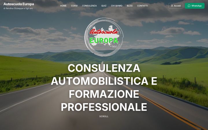 Ekrano kopija autoscuolaeuropasnc.it