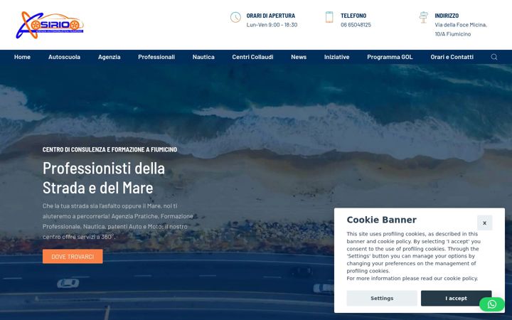 Screenshot of autoscuolafiumicino.it