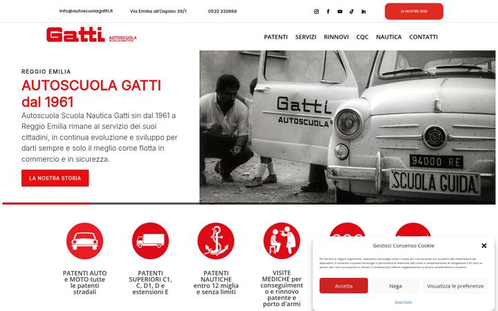 Screenshot of autoscuolagatti.it
